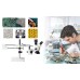 MUSTOOL 3.5X 90X  Simul-Focal Double Boom Stand Trinocular Stereo Zoom Stereo Microscope 24MP 4K HDMI-compatible Camera 56 LED Light Microscopie