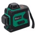 MUSTOOL 3D Green Auto Laser Level 12 Lines 360° Horizontal & Vertical Cross Build Tool Measuring Tools with 2 Batteries