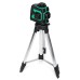 MUSTOOL 3D Green Auto Laser Level 12 Lines 360° Horizontal & Vertical Cross Build Tool Measuring Tools with 2 Batteries