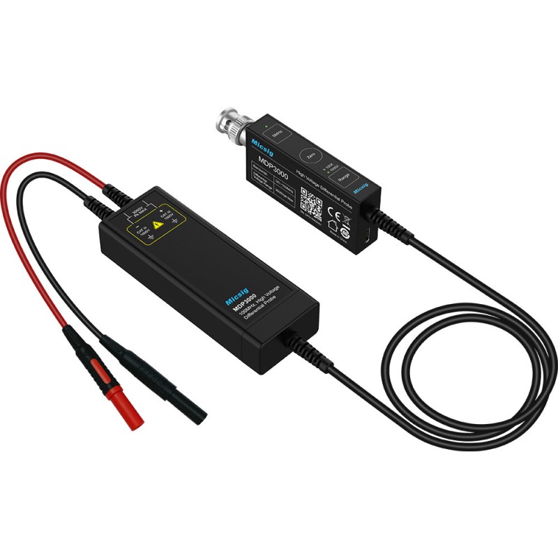 Micsig MDP701/MDP702/MDP3001/MDP3002/MDP1501/MDP1502 High Voltage Differential Probe MDP Series High Bandwidth 150MHz - 200MHz Wide Voltage Range 700Vpk-3000Vpk  Suitable for Multiple Oscilloscope Models