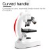 Monocular Digital Optical Microscope 64X-2400X with Adjustable Zoom Phone Holder Design Fill Light Complete Experimental Equipment for Science Education Biology Experiment