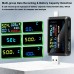 Multi-function USB Voltage Current Test Meter Digital IPS Display Capacity Tester Power Tester Digital Voltmeter Electrical Appliances Detection Device Support 9 Groups of Measurement Data Storage Function