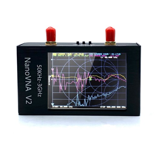 NanoVNA V2 3GHz Vector Network Analyzer High Frequency Measurement Tool with Dynamic Range 70dB till 1.5GHZ Large 2.8 Inch Display RG405 RF Cables Calibration Kit