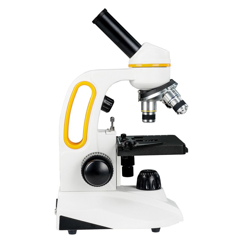 SM202 Monocular Microscope 40-2000X Magnification with Upgrade 25X Eyepiece Portable LED Light Design Include Mobile Phone Adapter and Mechanical Stage for Laboratory Bacteria and Fungi Study