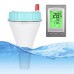 Solar-Powered Wireless Floating Pool Thermometer High Precision Sensor Long-Range Connectivity Easy Use Ideal for Pools Spas Hot Tubs Aquariums