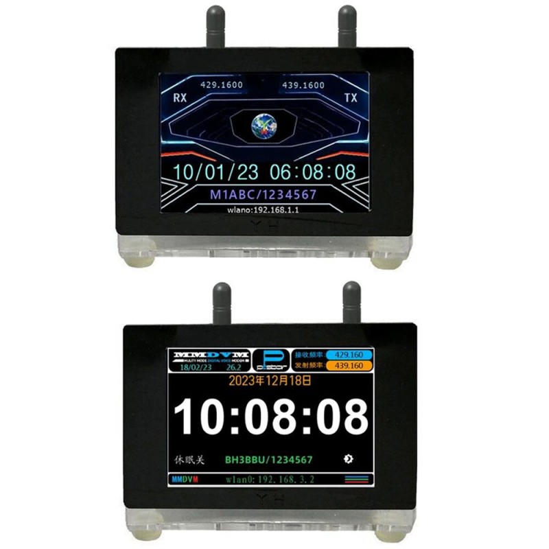 TZT Assembled MMDVM T124B Duplex Hotspot with 3.5 Inch Color Screen for Digital Walkie Talkie Supports Various Modes High Stability and Improved Sound Quality Extended Range for Seamless Communication