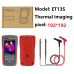 Tooltop ET 13S Thermal Imaging Camera with Multimeter Features Vanadium Oxide Sensor 192*192 Pixel 20Hz Frequency Wide Temperature Range Color Board Options Resistive Touch Screen Ideal for Home Car HVAC Inspection Maintenance