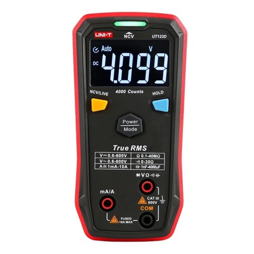 UNI-T Digital Smart Multimeter UT123D True RMS EBTN Display DC AC Voltage Current Tester Capacitance Meter Measuring Instruments