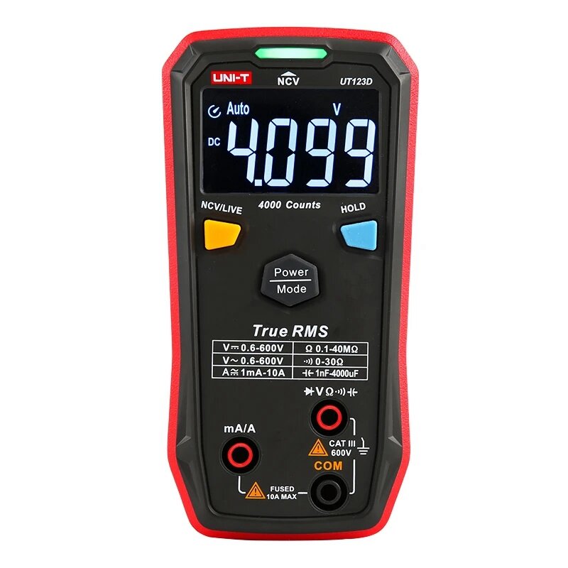 UNI-T Digital Smart Multimeter UT123D True RMS EBTN Display DC AC Voltage Current Tester Capacitance Meter Measuring Instruments