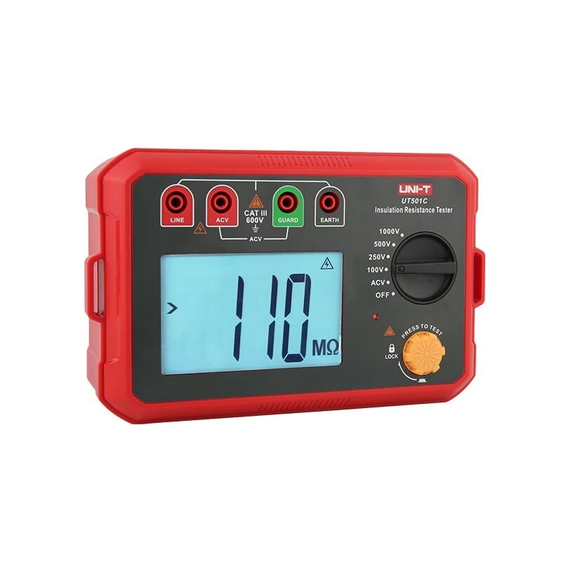 UNI-T Insulation Resistance Tester UT501C Transformer Generator High Voltage Motor Cable Insulation Test Megohmmeter