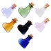 20x25mm Multicolor Mini Glass Shoe Shaped Message Wishing Bottle Vial