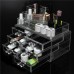 6 Drawer Clear Acrylic Make Up Organizer Drawers Cosmetic Display Holder Case Storage 2 Layer