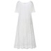 Cold Shoulder Lace Croceht Long Maxi Hollow Out Dress For Women