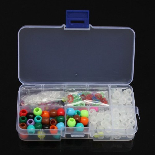 DIY Bracelet UV Changing Color Bead Pony Bead Box Set With Clip Hook