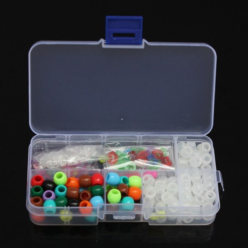 DIY Bracelet UV Changing Color Bead Pony Bead Box Set With Clip Hook