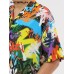 Men Contrast Graffiti Colorblock Soft Breathable Graceful Leisure Shirts