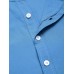 Men Cotton Soft Casual Solid Color Long Sleeve Button Down Robe with Pocket