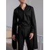 Men Irregular Flared Long Sleeve Lapel Collar Loose Fit Shirt