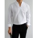 Men Solid Color Stand Collar Long Sleeve Shirt