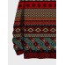 Mens Allover Ethnic Geometric Print Crew Neck Pullover Sweatshirts