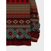 Mens Allover Ethnic Geometric Print Crew Neck Pullover Sweatshirts