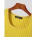 Mens Cable Knitted Pit Striped Slim Fit Stretch Tank Top