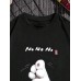 Mens Cartoon Cat Claw Print Crew Neck Short Sleeve T-Shirts