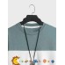 Mens Cartoon Planet Print Color Block Patchwork Pullover Sweatshirts