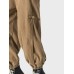 Mens Chinese Frog Button Solid Corduroy Drawstring Waist Pants