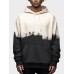 Mens Chinese Style Ink Print Kangaroo Pocket Drawstring Hoodies