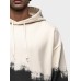 Mens Chinese Style Ink Print Kangaroo Pocket Drawstring Hoodies