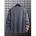 Mens Color Block Patchwork Crew Neck Loose Pullover Sweatshirts