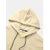 Mens Color Block Patchwork Kangaroo Pocket Drawstring Hoodies