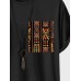 Mens Colorful Ethnic Geometric Print Curved Hem Short Sleeve T-Shirts