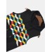 Mens Colorful Geometric Pattern Cotton Sleeveless Hooded Tanks