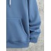 Mens Contrast Kangaroo Pocket Loose Casual Drawstring Hoodies