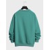 Mens Contrast Patchwork Crew Neck Casual Loose Pullover Sweatshirts