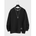 Mens Contrast Patchwork Crew Neck Casual Loose Pullover Sweatshirts