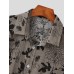 Mens Cotton Linen Ethnic Floral Print Shirt