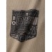 Mens Ethnic Geometric Pattern Pocket Knit Short Sleeve T-Shirts