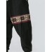 Mens Ethnic Geometric Print Patchwork Loose Drawstring Waist Pants