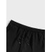 Mens Ethnic Paisley Japanese Print Patchwork Drawstring Shorts
