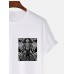 Mens Ethnic Paisley Print Crew Neck Short Sleeve T-Shirts