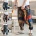 Mens Ethnic Pattern Printe Floral Harem Yoga Baggy Pants