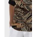 Mens Ethnic Totem Print Half Button Long Sleeve Henley Shirts