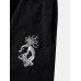 Mens Ethnic Tribal Pattern Color Block Patchwork Corduroy Pants