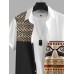 Mens Ethnic Tribal Print Patchwork Lapel Short Sleeve Shirts