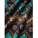 Mens Ethnic Vintage Geometric Print Lapel Short Sleeve Shirts