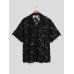 Mens Eyelash Fringe Design Short Sleeve Shirt