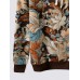 Mens Floral Print Vacation Long Sleeve Drawstring Hoodies